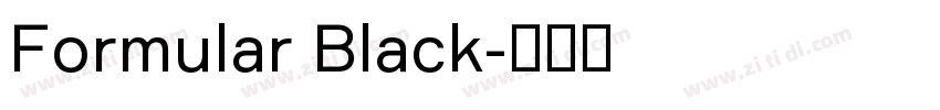 Formular Black字体转换